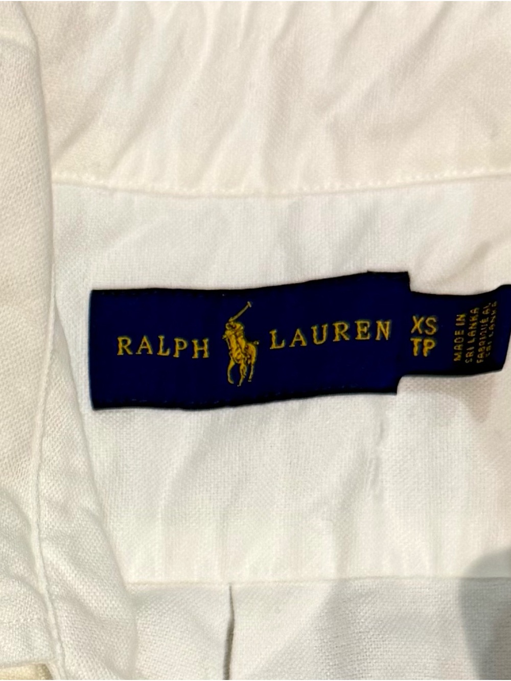 Ralph Lauren White Collared Button Shirt Dress with Navy Label - Picture 2 of 2